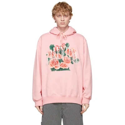 Shop Doublet Pink Not Valentine Embroidery Hoodie