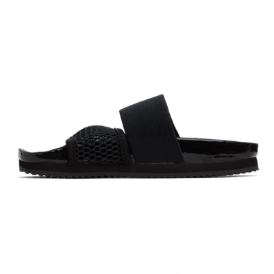Adidas By Stella Mccartney Latte Two-strap Slides In Black