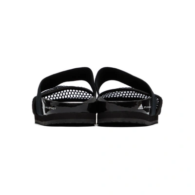 Adidas By Stella Mccartney Latte Two-strap Slides In Black
