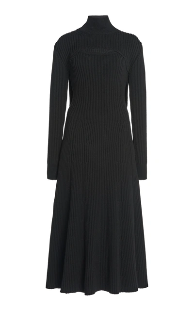 Shop Rosie Assoulin Thousand-in-one-ways Knit Dress In Black