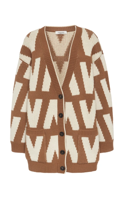 Shop Valentino Women's Patterned Wool Cardigan In Print