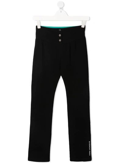 Shop Givenchy Multicolour Logo Waistband Trousers In Black