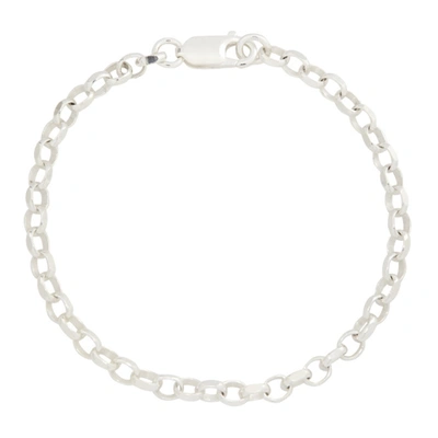 Shop Hatton Labs Silver Diamond-cut Belcher Bracelet