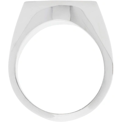 Shop Hatton Labs Silver & White Topaz Oval Ring In Slvr/topaz