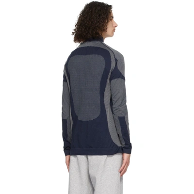 Shop Misbhv Navy & Grey Active Turtleneck In Navy/gray