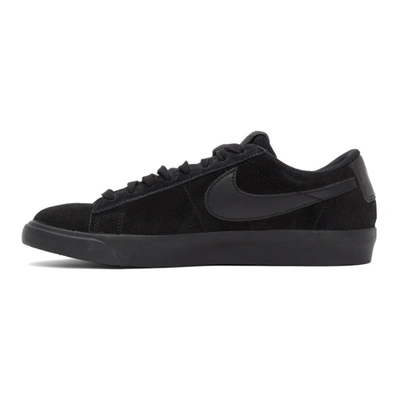 Shop Nike Black Blazer Low Le Sneakers In 001 Black