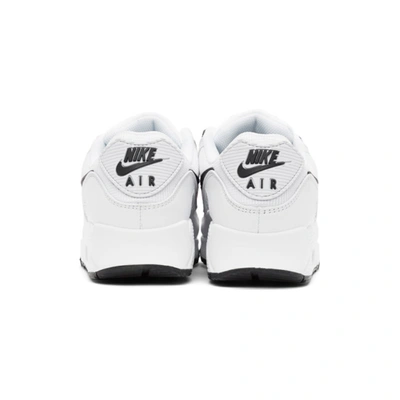 Shop Nike White And Black Air Max 90 Sneakers In 103 White/b