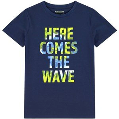 Shop Mayoral Navy Here Comes The Wave T-shirt