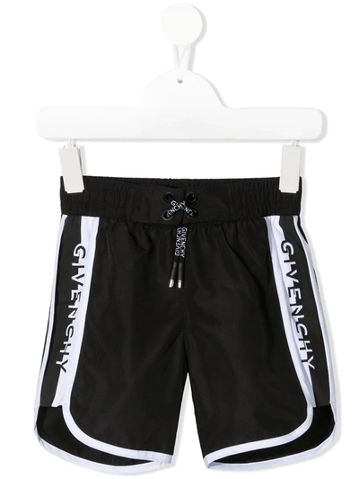 Shop Givenchy Logo-embellished Swim Shorts In Black