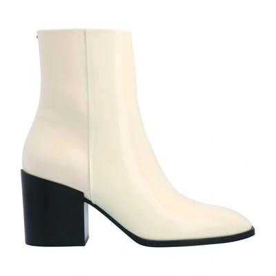 Shop Aeyde Leandra Ankle Boots In Creamy