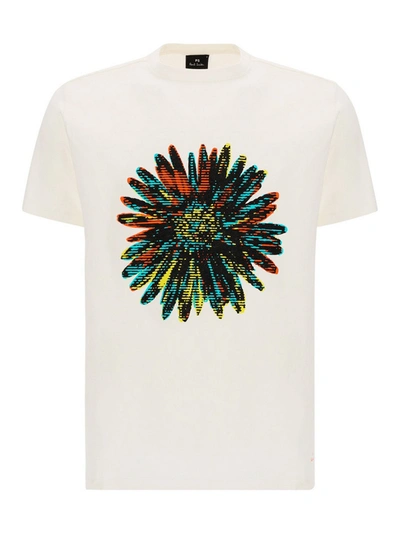 Shop Paul Smith Flower T-shirt In White