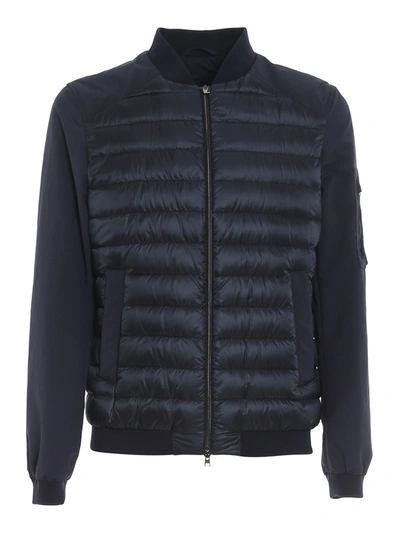 Shop Herno Quilted Padded Jacket In Dark Blue
