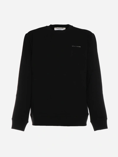 Shop Alyx Sweatshirt With Metal Logo Detail In Black