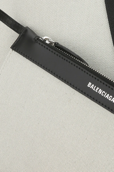 Shop Balenciaga Black Canvas And Leather Medium Cabas Navy Handbag  Black  Donna Tu