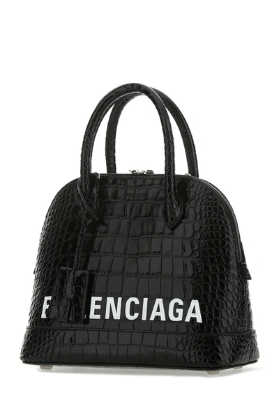 Shop Balenciaga Black Leather Ville S Handbag  Black  Donna Tu