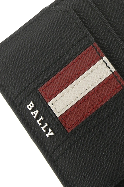 Shop Bally Black Leather Tarrik Card Holder Nd  Uomo Tu