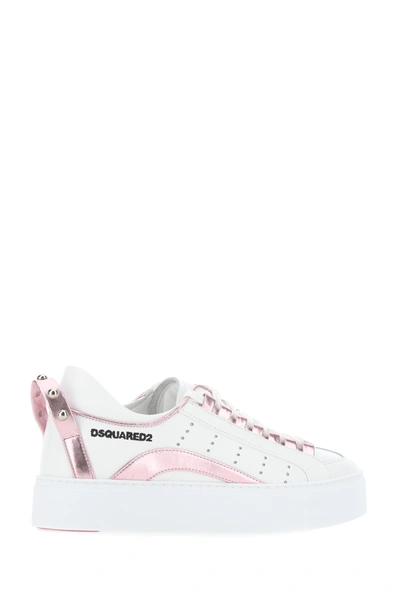 Shop Dsquared2 Two-tone Leather Sneakers Nd Dsquared Donna 38.5