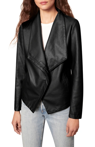 Shop Bb Dakota Faux Leather Jacket In Black