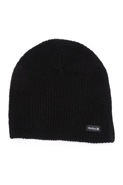 Shop Hurley Smith Knit Beanie In Black/black