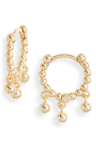Shop Argento Vivo Ball Dangle Huggie Hoop Earrings In Gold