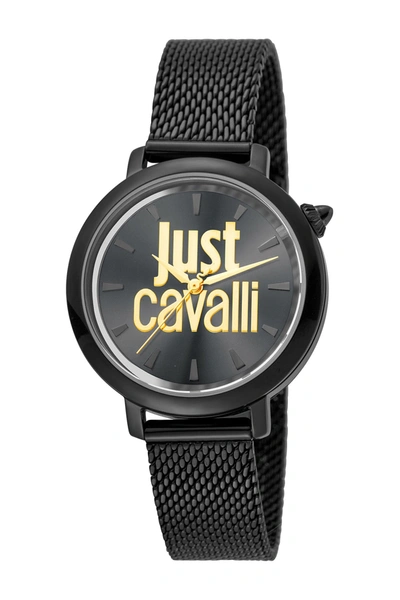 Shop Just Cavalli Women's Logo Mesh Bracelet Watch