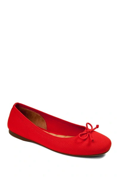 Shop Adam Tucker Engineered Sustainable Mesh Flat In Coral Red Engineered Mesh