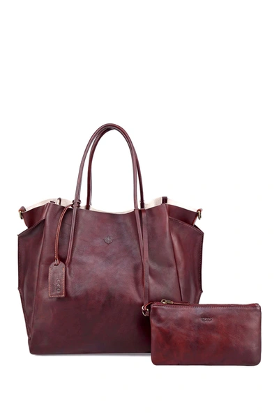Shop Old Trend Sprout Land Leather Tote Bag In Rusty Red