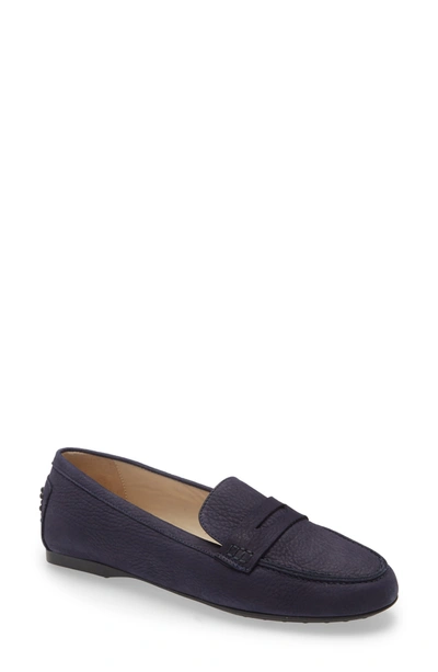 Shop Amalfi By Rangoni Dominic Leather Penny Loafer In Navy Bantus Leather