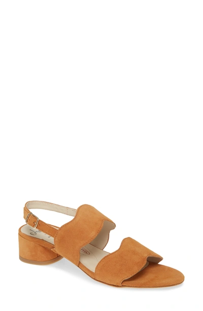 Shop Amalfi By Rangoni Martin Suede Wavy Sandal In Brandy Suede