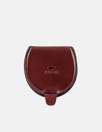Shop Il Bussetto Dome Coin Case (leather) In Red