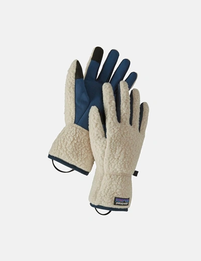 Shop Patagonia Retro Pile Gloves In Beige