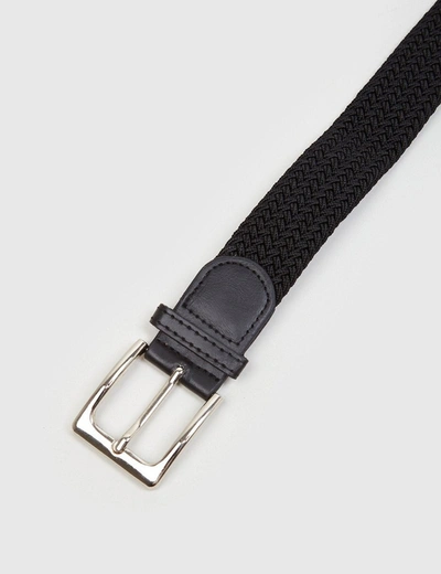 Shop H.one Hone Woven Plait Belt In Black