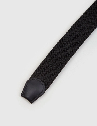 Shop H.one Hone Woven Plait Belt In Black