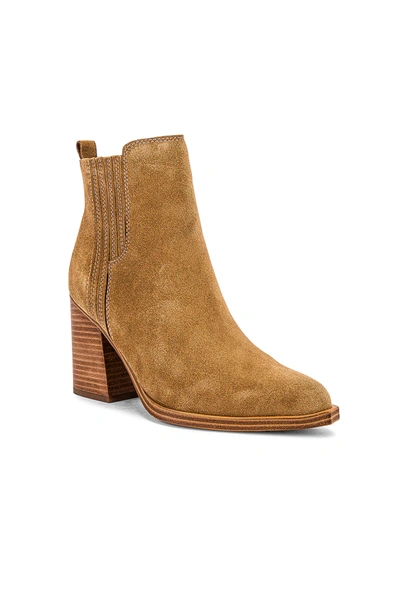 Shop Steve Madden Karley Bootie In Tan Suede