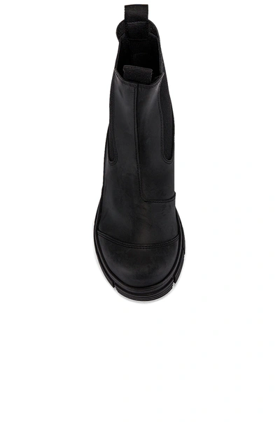 Ganni City Recycled Rubber Ankle Boots Black In Black