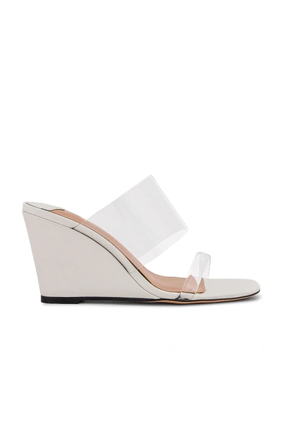 Shop Tony Bianco Tanya Wedge Sandal In Clear & Milk Capretto