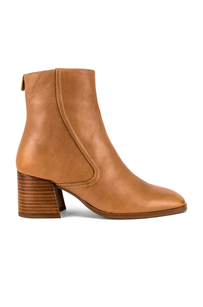 Shop Tony Bianco Willa Bootie In Caramel Diesel & Choc Wax