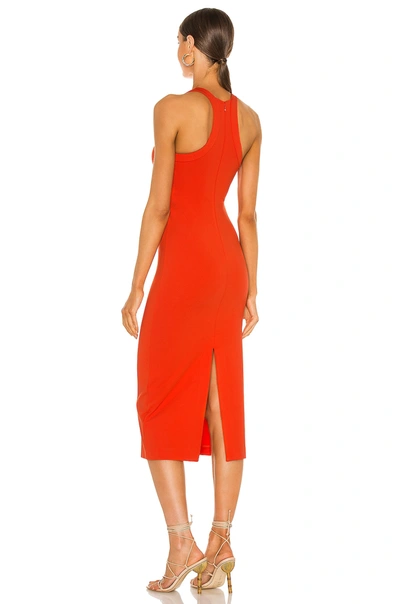 Shop Nbd Hollie Midi Dress In Red Orange