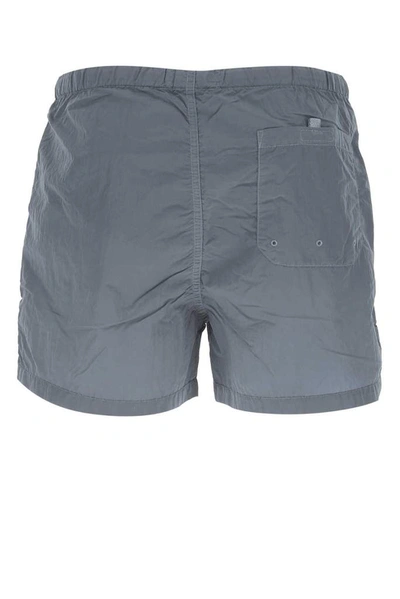 Shop Stone Island Shell Swim Shorts In Grey