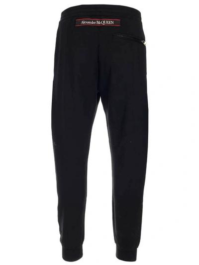 Shop Alexander Mcqueen Selvage Logo Jogger Pants In Black