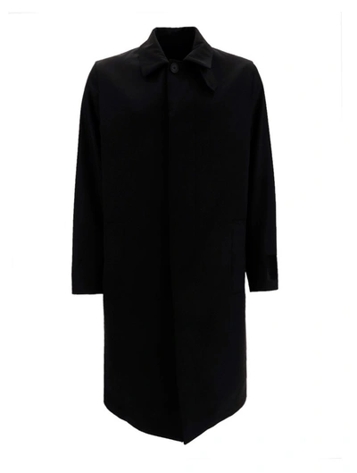 Shop Givenchy Patch Trench Coat In Black