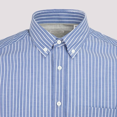 Shop Brunello Cucinelli Striped Shirt In Blue