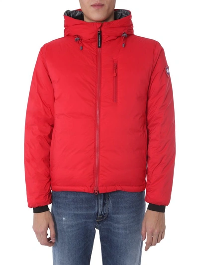 Shop Canada Goose Lodge Down Jacket In Red