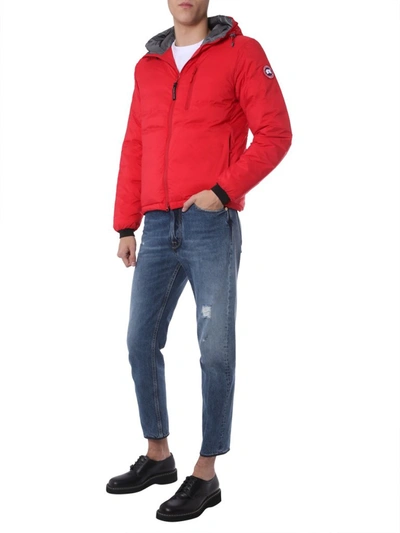 Shop Canada Goose Lodge Down Jacket In Red