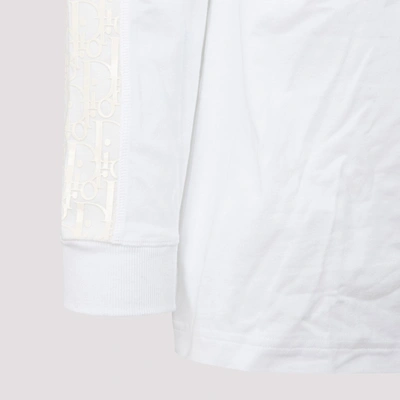 Shop Dior Homme  Oblique Band Oversized Sweatshirt In White