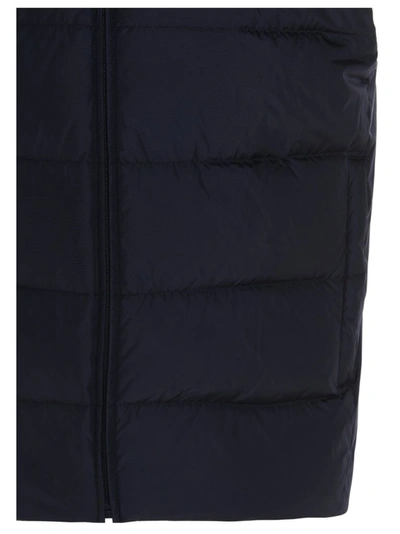 Shop Prada Logo Plaque Padded Vest In Blue