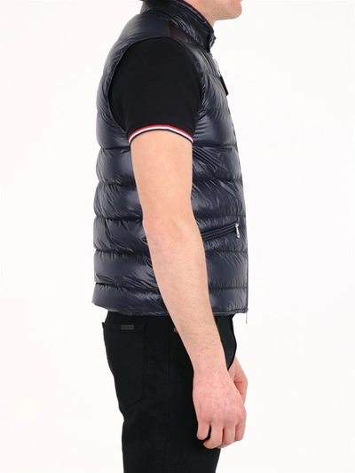 Shop Moncler Zip In Blue