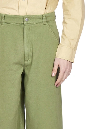 Shop Kenzo Embroidered K Knee In Green