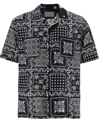 Shop Sacai Paisley Print Hawaii Shirt In Black