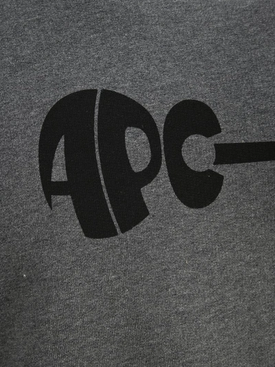 Shop Apc A.p.c Guitar Logo Printed Sweatshirt In Grey